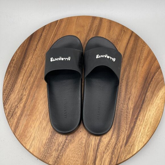 Allsaints Date Slides Mens Size 8 Black Casual Walking Pool Summer Sandals main image 9